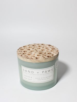 Sand + Paws Ocean & Sea Salt 12 oz scented candle